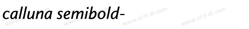calluna semibold字体转换